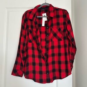 Red and black plaid flannel